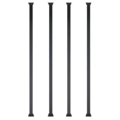 Balustres Carrés Et Noirs Estate, 3/4'' X 32'', Emballage De 10 Unités