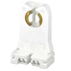 Support De Lampe Fluorescente à Culot Moyen, Blanc (2 Unités)