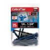 Vis à Béton à Tête Hexagonale CobraTap De 1/4" X 1-3/4", 25 Unités