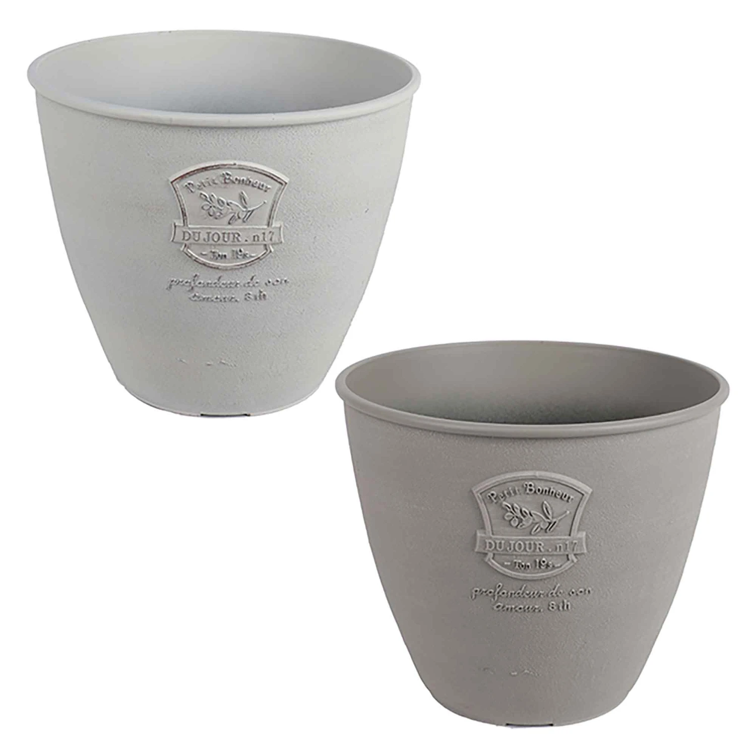 Pot Rond D'apparence Antique, 10,4'' (choix Entre 2 Couleurs) 3 Pot Rond D'apparence Antique, 10,4'' (choix Entre 2 Couleurs)