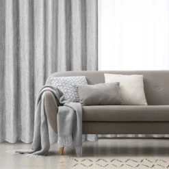 Panneau De Rideau Tissé Avec Texture De Feuilles, 54'' X 84'' (brume Du Port)