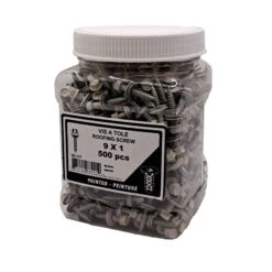 Vis à Tôle à Tête De Couleur Blanche, #9 X 1" (500 Unités)