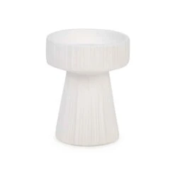 Porte-chandelle En Céramique Striée, 5"