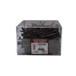 Vis à Bois Traité Brune, #8 X 3" (100 Unités)