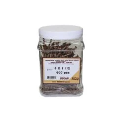 Vis à Bois Traité Brune, #8 x 1-1/2" (pot De 600 Unités)