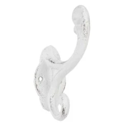 Crochet Mural En Métal Blanc, 5"