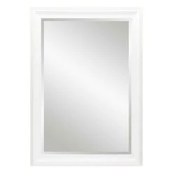 Miroir Rectangulaire Avec Cadrage En Blanc, 24" X 36"