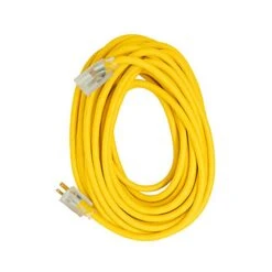 Rallonge électrique à Cordon 12/3 SJTW De 15 m à 1 Prise, Jaune