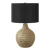 Monarch Specialties Lampe De Table En Résine Brune Avec Abat-jour Noir, 25"