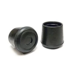 Embouts En Caoutchouc Noir De 1-1/2'', Paquet De 2 Unités