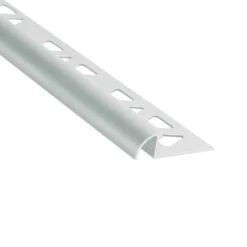 Bordure De Carrelage Ronde Argent Brillant, 3/8" X 8'