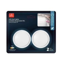 Globe Electric Mini Rondelle Lumineuse à DEL Intégrée Pour éclairage Sous Armoire, 2 Unités