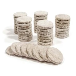 Coussinets Ronds En Feutre Beige ECO FELTAC De 1-1/8'', Paquet De 48 Unités
