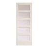 METRIE Porte Française De Style Shaker à 5 Verres Laminés Avec Apprêt Blanc, 30'' X 80'' -GAGNON Quincaillerie b00f72d67f6d77835481e191432a18339b41eda9 75251820 001