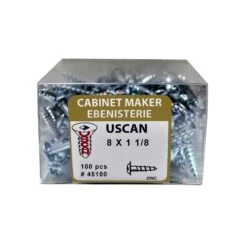 Vis à Tête Ronde Avec Rondelle Intégrée Plaquée Zinc, #8 x 1-1/8" (100 Unités)