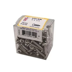 Vis En Acier Inoxydable à Tête Ronde Pour Métal, #8 X 3/4" (100 Unités)