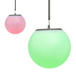 Lampe Suspendue Solaire En Forme De Boule à Couleurs Changeantes, 8''