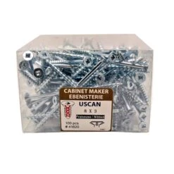 Vis à Particule Auto-fraiseuse Plaquée Zinc, #8 X 3" (100 Unités)