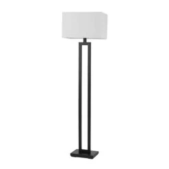 Globe Lampe Sur Pied D'Alessio En Métal En Noir Mat, 58"