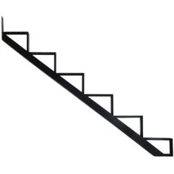 Limon D’aluminium à 6 Marches Collection 11 (10-1/4''), Noir