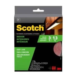 Scotch Attache Autocollante En Velcro Pour L’intérieur De 3/4" X 15', 3 Lb (noir)