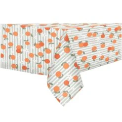 Nappe Texturée Imprimée Et Tissée, Oranges (60'' X 84'')