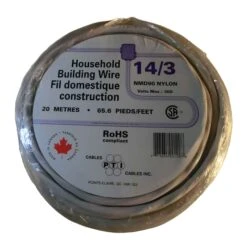 Fil Domestique De Construction NMD90 14/3 En Blanc, 20 M