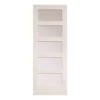 METRIE Porte Française De Style Shaker à 5 Verres Laminés Avec Apprêt Blanc, 28'' X 80'' -GAGNON Quincaillerie c2bf5d5c2eb069a441daf81b825f3507cc66252d 75251813 001