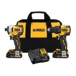 DeWALT Ensemble De Perceuse-visseuse Et De Tournevis à Percussion 20 V Max Atomic Compact De 1/2", 2 outils