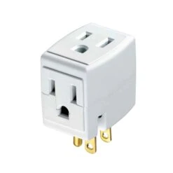 Bloc Prise Enfichable à 3 Fils, Blanc