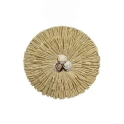 Décoration Murale En Rotin Avec Coquillages, 21 cm