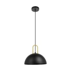 EGLO Calmanera Luminaire Suspendu à 1 Lumière, Noir