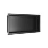 Niche De Douche Murale Layla En Acier Inoxydable Noir Mat, 12" X 24"