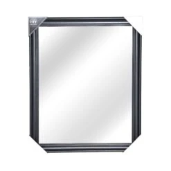 Miroir Rectangulaire Avec Cadre De Couleur Noire, 16" X 20"