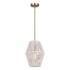 Canarm Luminaire Suspendu Willow à 1 Lumière, Or Et Blanc