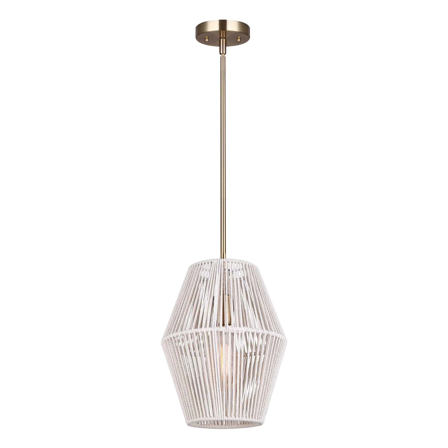 Canarm Luminaire Suspendu Willow à 1 Lumière, Or Et Blanc 3 Canarm Luminaire Suspendu Willow à 1 Lumière, Or Et Blanc