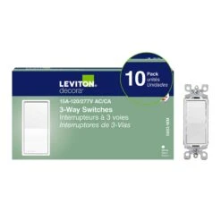 Interrupteur Decora à 3 Voies, Blanc (10 Unités)