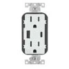 Prise Decora Combinée Résistante Aux Intempéries Et Inviolable Avec Chargeurs USB De Type-A Et De Type C, Blanc -GAGNON Quincaillerie c658f4a3a3babb3b1456e835f60289fbcc993397 77602102 001