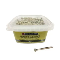 Vis De Construction à Tête Carrée En Zinc Jaune #8 X 2", 500 Unités