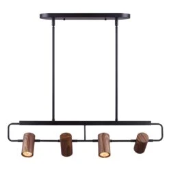 Canarm Luminaire Sur Rail à 4 lumières Leal, 31" X 16" à 58" X 4,5"