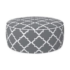 Ottoman Gonflable De Couleur Diamant Gris