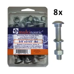Ensemble De Boulons Pour Quai, 3/8'' X 2-1/2'' (8 Pièces)