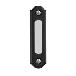 Sonnette Filaire à Bouton-poussoir Large éclairé à DEL, Noir