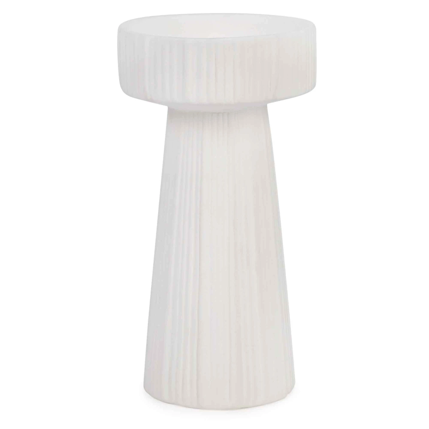 Porte-chandelle En Céramique Striée, 7" 3 Porte-chandelle En Céramique Striée, 7"