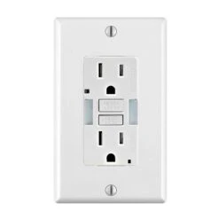 Prise à DDFT Inviolable De 15 A / 125 V Avec Lampe Guide à DEL, Blanc