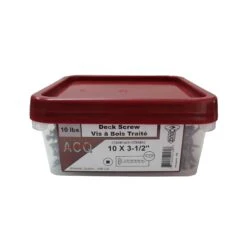 Vis à Bois Traité Brune, #10 x 3-1/2" (chaudière De 10 lb)