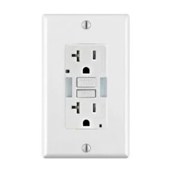 Prise à DDFT Inviolable De 20 A / 125 V Avec Lampe Guide à DEL, Blanc