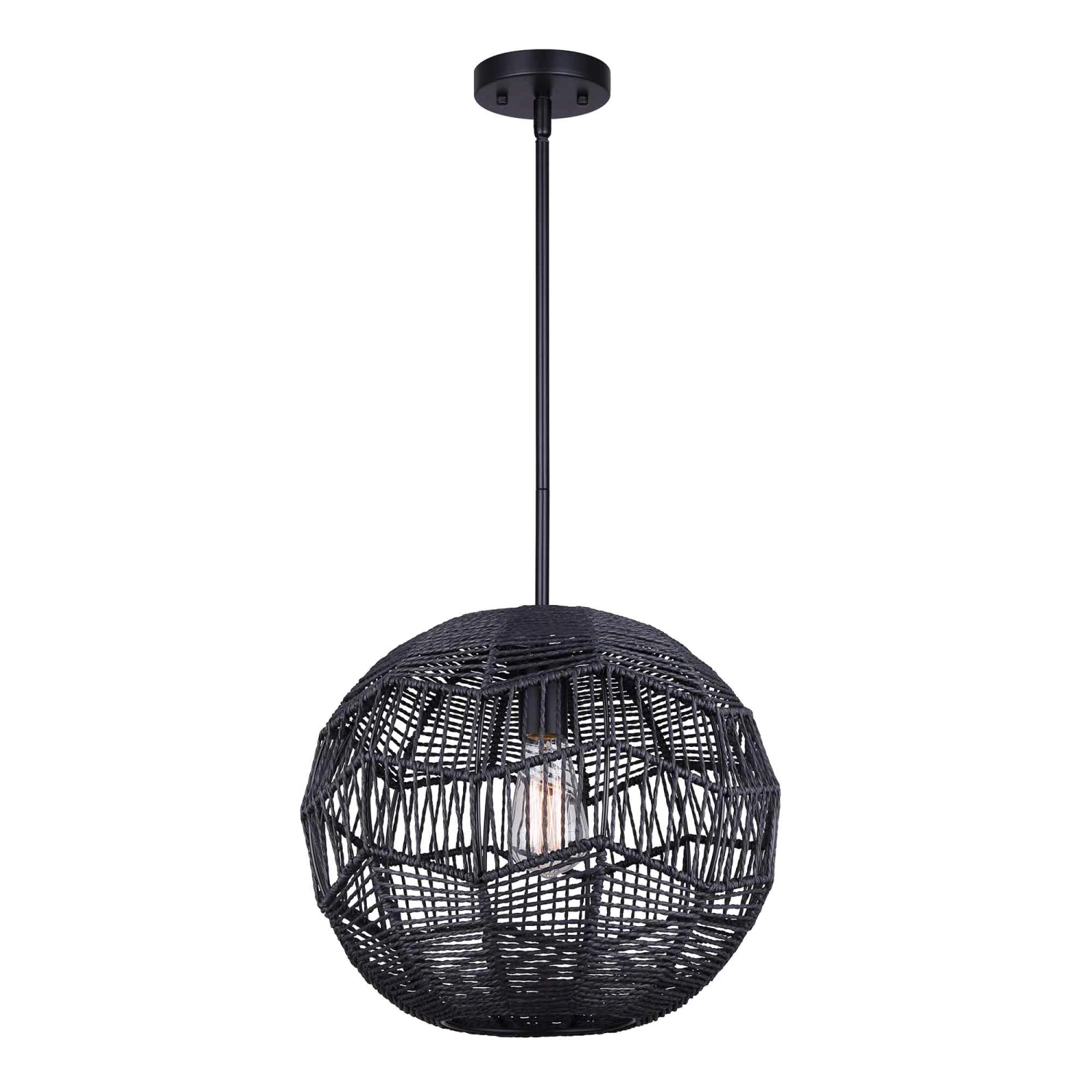 Canarm Luminaire Suspendu Leona à 1 ampoule, Noir 3 Canarm Luminaire Suspendu Leona à 1 ampoule, Noir