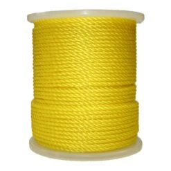 Corde De Polypropylène Torsadée De 3/16'', Jaune - 900'
