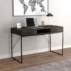 Bureau En Bois Gris à 2 tiroirs Et 1 étagère Avec Structure En Métal Noir, 48" X 22" X 30" -GAGNON Quincaillerie d2277c803195f5e1dcb89f26d96d3ed669f992f4 66031563 001 6ecf4b70 c0f8 4309 9934 fda7f7032a34
